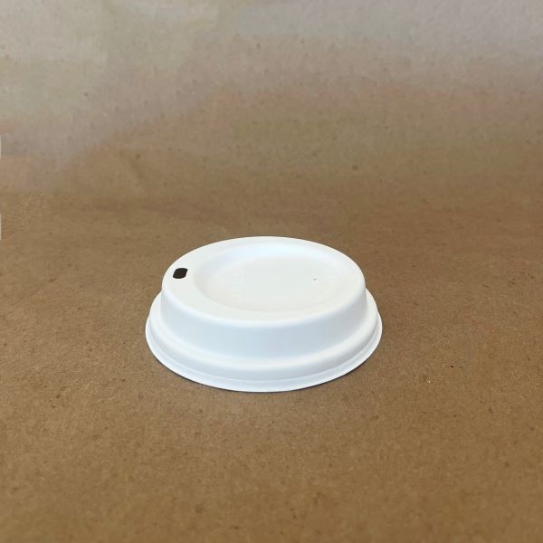 10-20oz. Sip White Paper Pulp Compostable Cup Lid