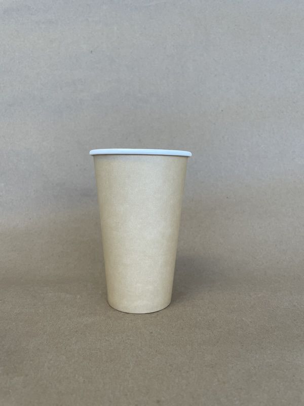 16oz. Kraft Plain Single Wall Hot Cup BPI